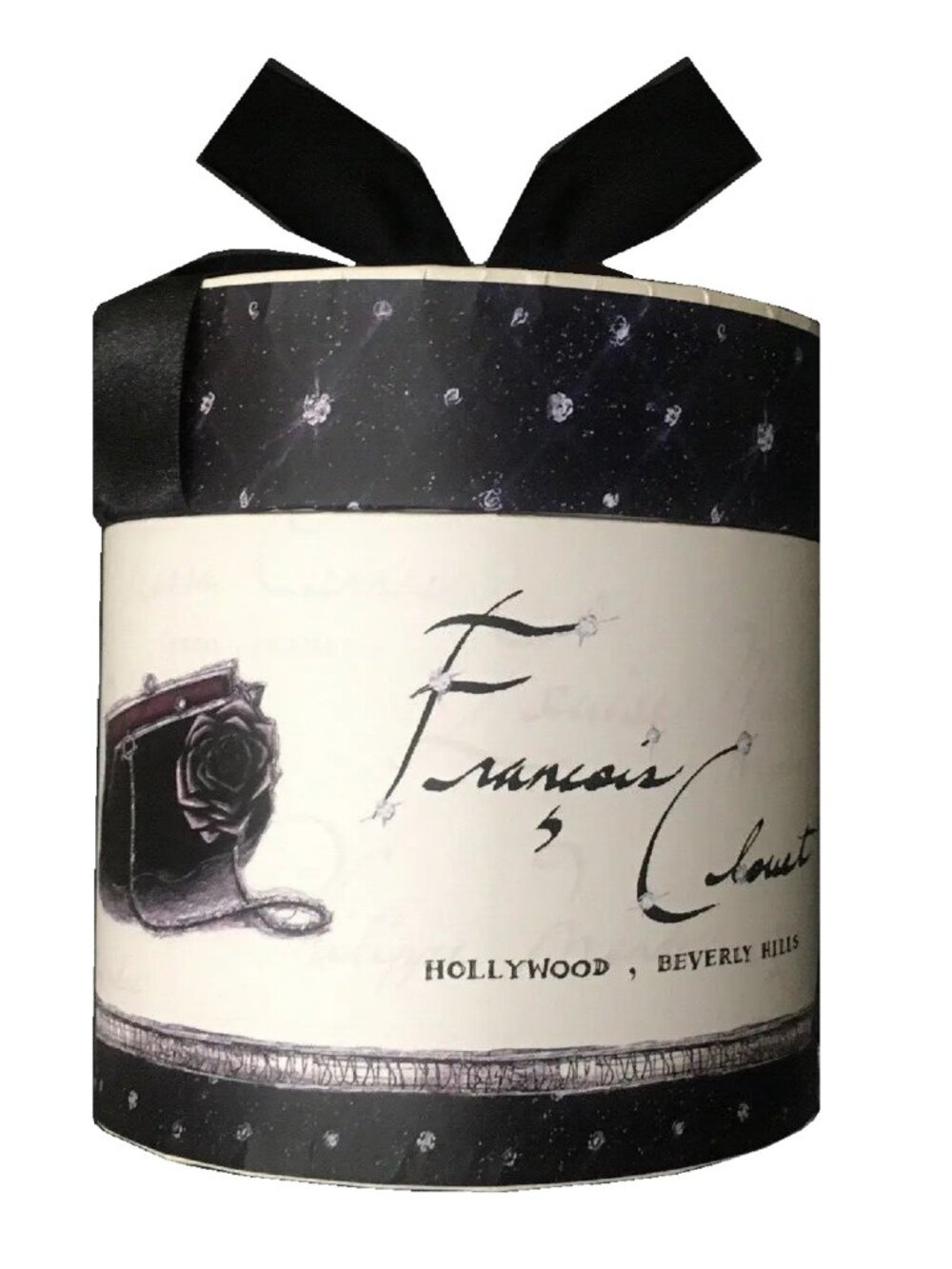 new Francois Clouet Hollywood Beverly Hills Cylindrical STORAGE BOX with Lid